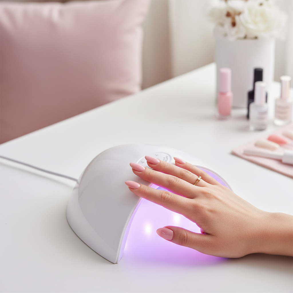 Lampe UV - mains sous la lampe